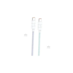 FONENG (XS02) 1.2M Braided Cable 60w & PD 27W Fast Charging Cable Type-C to Type-C- White